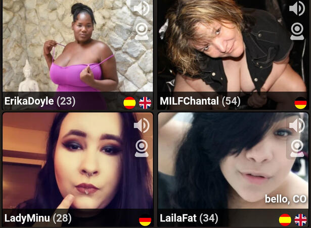 Dicke livecam girls bbw jetzt chatten mit Telefon ohne tabus vor der Webcam gratis chat